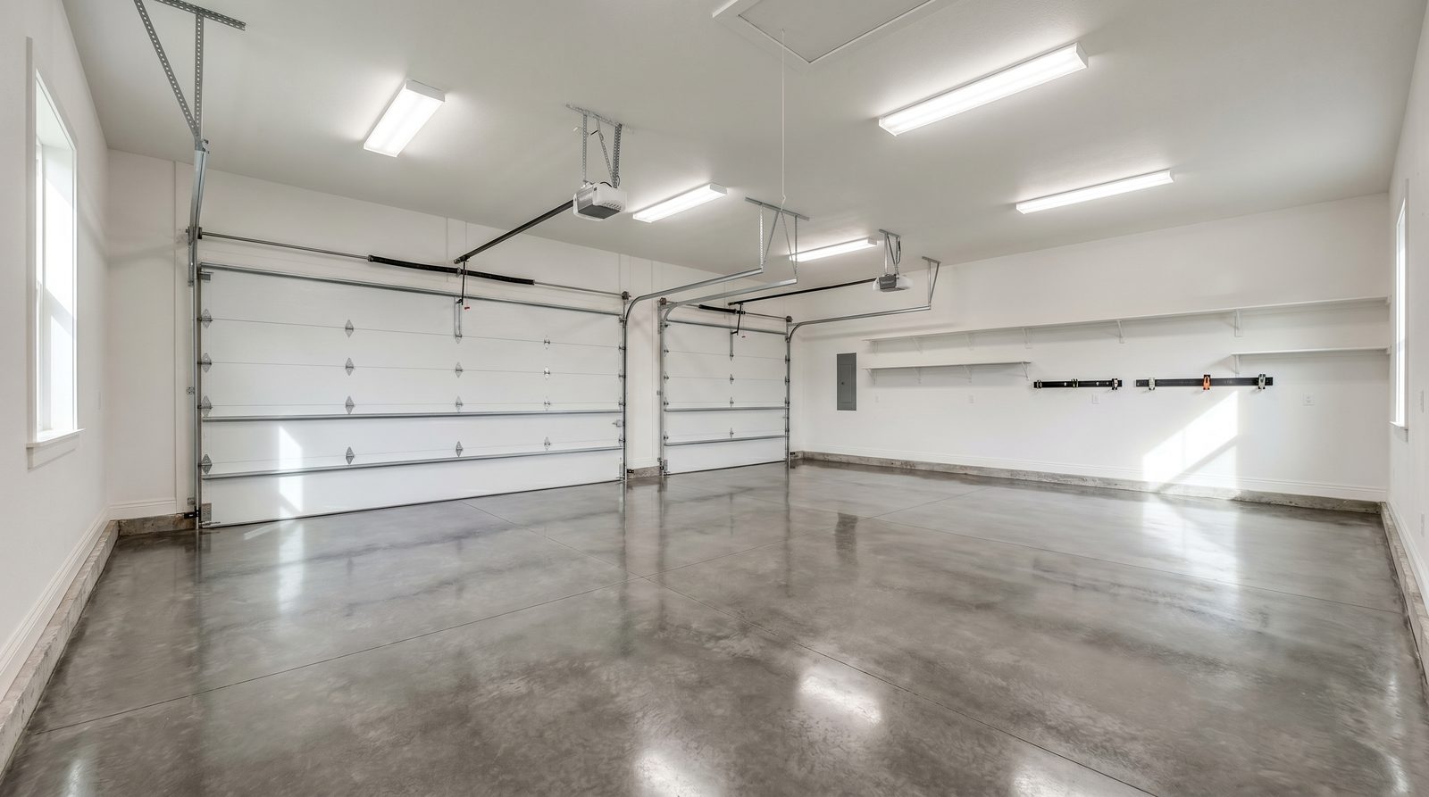Clean empty garage after junk removal